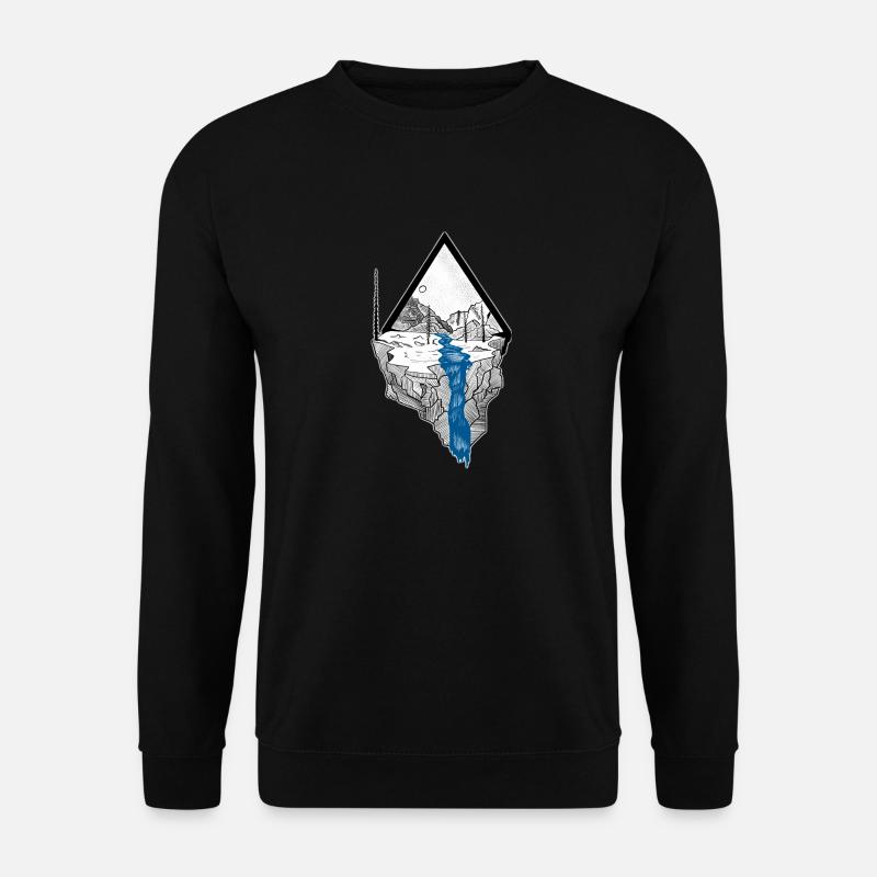 landscape with mountains - Unisex Sweatshirt - black