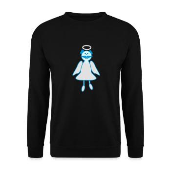 Schutzengel - Unisex Pullover - Schwarz - Vorne - Alina (178cm) & Michal (187cm)