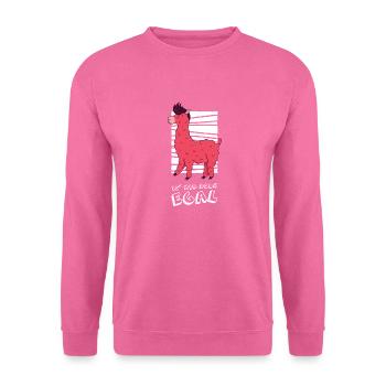 Lama je m'en fiche " - Sweat-shirt Unisexe - rose - Devant
