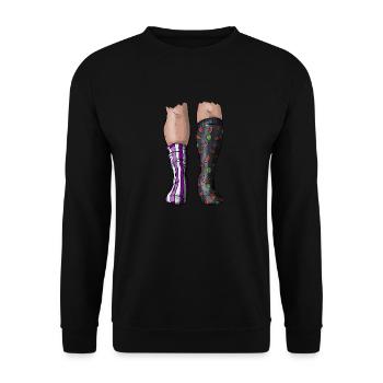 Chaussettes - Sweat-shirt Unisexe - noir - Devant - Alina (178cm) & Michal (187cm)