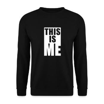 this is me - Sweat-shirt Unisexe - noir - Devant - Alina (178cm) & Michal (187cm)