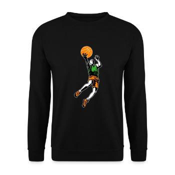 basketball basketball basketball - Unisex Sweatshirt - black - Front - Alina (178cm) & Michal (187cm)