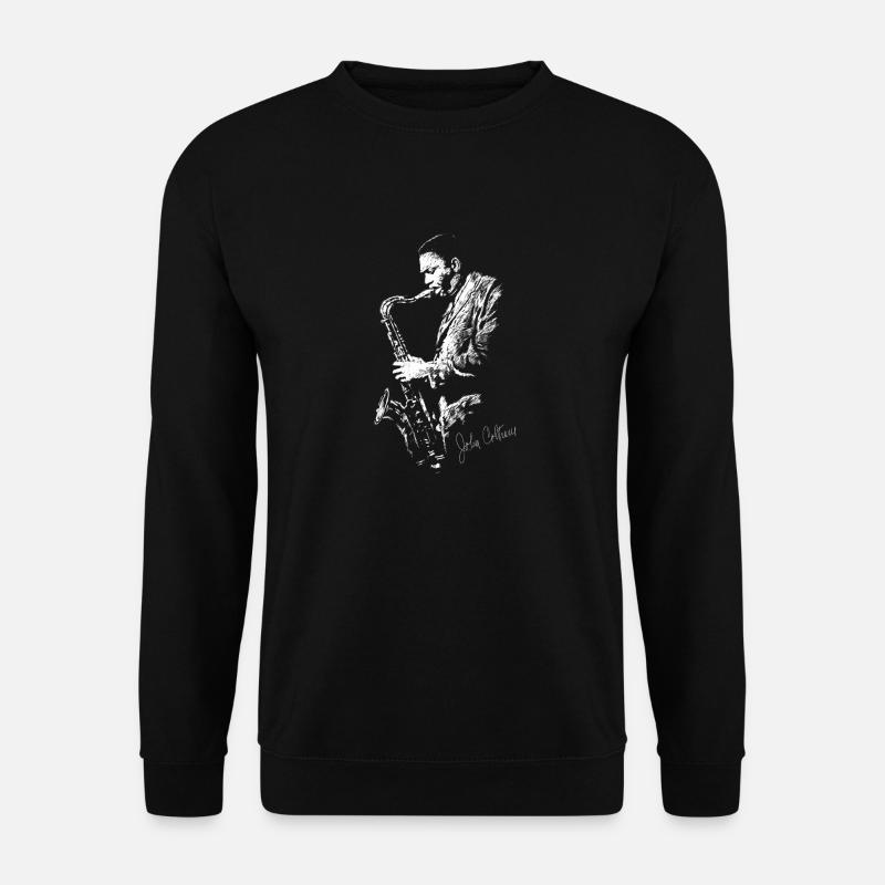 John Coltrans Kreidezeichnung - Unisex Pullover - Schwarz
