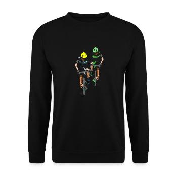 Cyclistes - Sweat-shirt Unisexe - noir - Devant - Alina (178cm) & Michal (187cm)