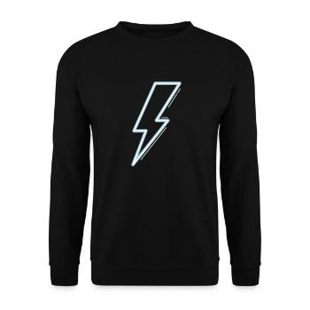 Neon blue flash light - Unisex Sweatshirt - black - Front - Alina (178cm) & Michal (187cm)