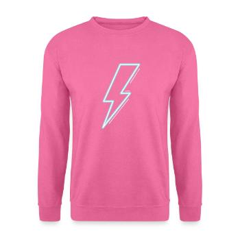 Neon blue flash light - Unisex Sweatshirt - pink - Front