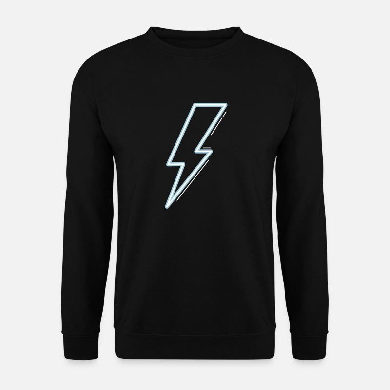 Neon blue flash light - Unisex Sweatshirt - black