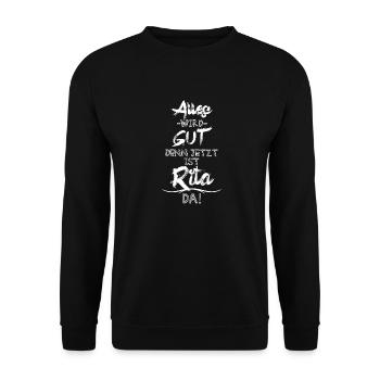 Rita - Unisex Pullover - Schwarz - Vorne - Alina (178cm) & Michal (187cm)