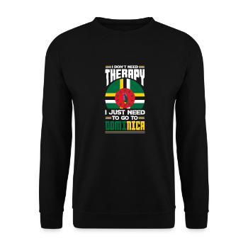 Dominica Dominican Dominica Flag I Dont Need - Unisex Sweatshirt - black - Front - Alina (178cm) & Michal (187cm)