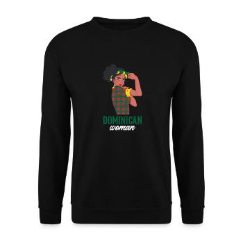 Dominique Femme Dominicaine Dominique Drapeau - Sweat-shirt Unisexe - noir - Devant - Alina (178cm) & Michal (187cm)