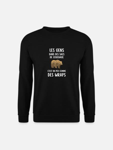 les gens dans des sacs de couchage - Sweat-shirt Unisexe - noir