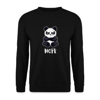 Non Panda paresseux drôle - Sweat-shirt Unisexe - noir - Devant - Alina (178cm) & Michal (187cm)