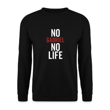 No Gabriel No Life - Unisex Sweatshirt - black - Front - Alina (178cm) & Michal (187cm)