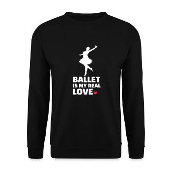 Ballett Liebe - Unisex Pullover - Schwarz - Vorne - Alina (178cm) & Michal (187cm)