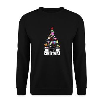 Infirmière stéthoscope de sapin de Noël Noël Kr - Sweat-shirt Unisexe - noir - Devant - Alina (178cm) & Michal (187cm)