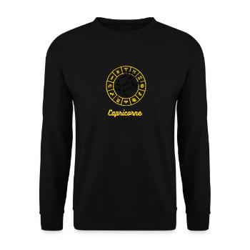 Capricorne - Sweat-shirt Unisexe - noir - Devant - Alina (178cm) & Michal (187cm)