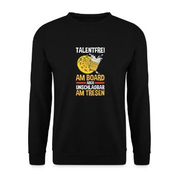 Dart Dartsspieler Darts - Unisex Pullover - Schwarz - Vorne - Alina (178cm) & Michal (187cm)