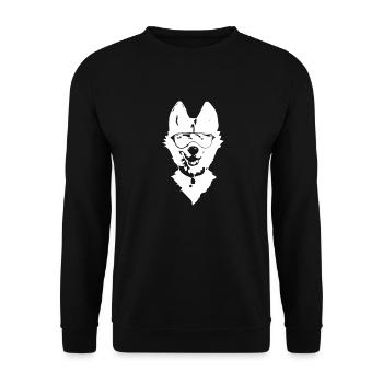 Hund Dog - Unisex Sweatshirt - black - Front - Alina (178cm) & Michal (187cm)