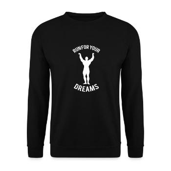 Biking Running Marathon Triathlon Bike - Unisex Sweatshirt - black - Front - Alina (178cm) & Michal (187cm)