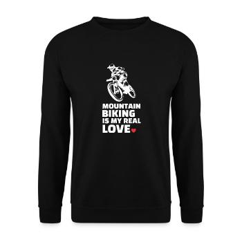 J’adore le VTT - Sweat-shirt Unisexe - noir - Devant - Alina (178cm) & Michal (187cm)