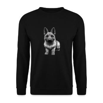 Chiot Berger Allemand Propriétaire Chien - Sweat-shirt Unisexe - noir - Devant - Alina (178cm) & Michal (187cm)