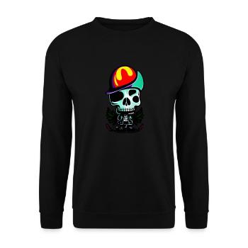 Multicolored sqelette - Unisex Sweatshirt - black - Front - Alina (178cm) & Michal (187cm)
