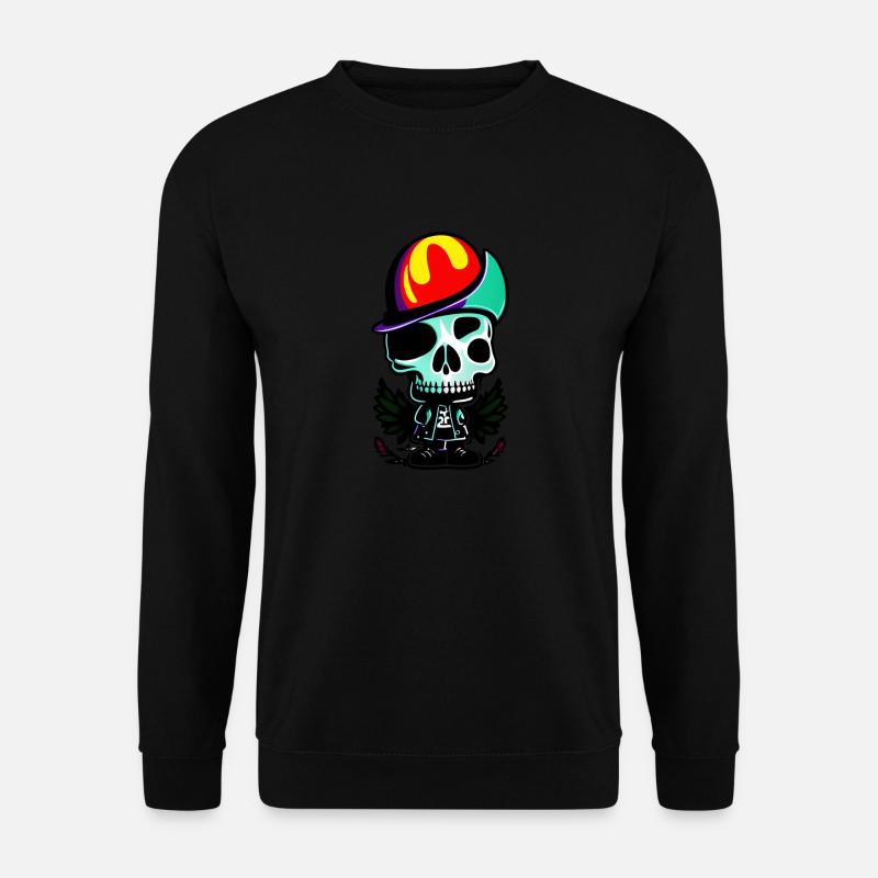 Mehrfarbige Sqelette - Unisex Pullover - Schwarz