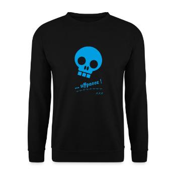 Totenkopf Blau - Unisex Pullover - Schwarz - Vorne - Alina (178cm) & Michal (187cm)