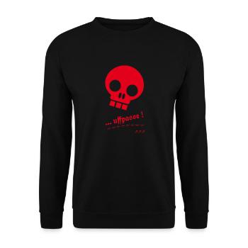 Totenkopf Rot - Unisex Pullover - Schwarz - Vorne - Alina (178cm) & Michal (187cm)