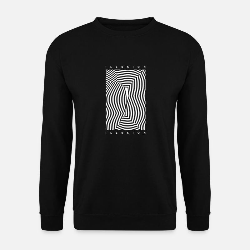 Abstraktes Design Illusion - Unisex Pullover - Schwarz