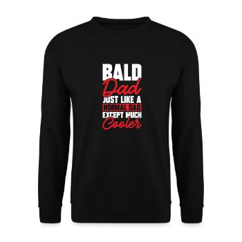 Bald Head Baldness Beard Bald Head - Unisex Sweatshirt - black - Front - Alina (178cm) & Michal (187cm)