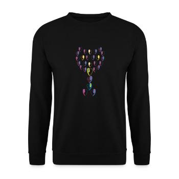 La coupe de l'amour. - Sweat-shirt Unisexe - noir - Devant - Alina (178cm) & Michal (187cm)