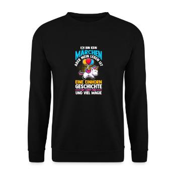 Unicorn - Unisex Sweatshirt - black - Front - Alina (178cm) & Michal (187cm)