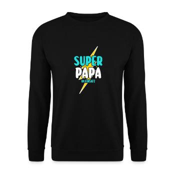 Dad Father's Day Dad - Unisex Sweatshirt - black - Front - Alina (178cm) & Michal (187cm)