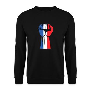 Patriotic France - Unisex Sweatshirt - black - Front - Alina (178cm) & Michal (187cm)