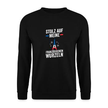French French France - Unisex Sweatshirt - black - Front - Alina (178cm) & Michal (187cm)