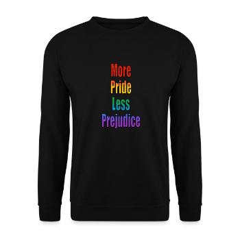 More Pride Less Prejudice rainbow - Unisex Sweatshirt - black - Front - Alina (178cm) & Michal (187cm)