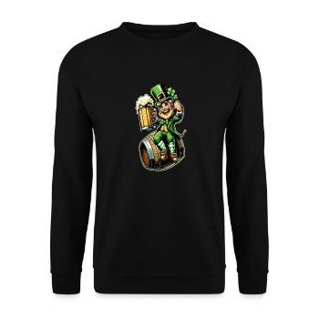 Leprechaun de baril de bière (Leprechaun irlandais) - Sweat-shirt Unisexe - noir - Devant - Alina (178cm) & Michal (187cm)