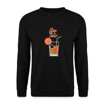 Gym and tonic - Unisex Sweatshirt - black - Front - Alina (178cm) & Michal (187cm)