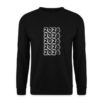 white 2026 - Unisex Sweatshirt - black - Front - Alina (178cm) & Michal (187cm)