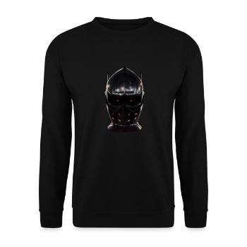 Cyber Warrior Helm - Unisex Pullover - Schwarz - Vorne - Alina (178cm) & Michal (187cm)