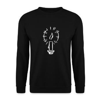 Candle - Unisex Sweatshirt - black - Front - Alina (178cm) & Michal (187cm)