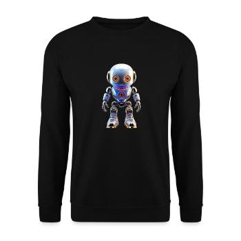 Roboter für den individuellen LooK - Unisex Pullover - Schwarz - Vorne - Alina (178cm) & Michal (187cm)