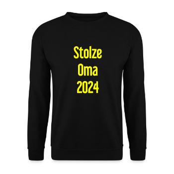 Proud Grandma 2024 – Perfect for New Grandmas - Unisex Sweatshirt - black - Front - Alina (178cm) & Michal (187cm)