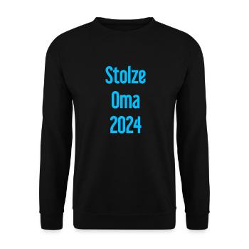 Proud Grandma 2024 – Perfect for New Grandmas - Unisex Sweatshirt - black - Front - Alina (178cm) & Michal (187cm)