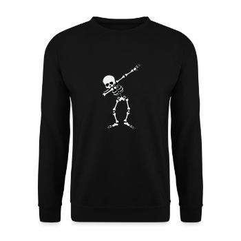 skull dabbing - Unisex Pullover - Schwarz - Vorne - Alina (178cm) & Michal (187cm)