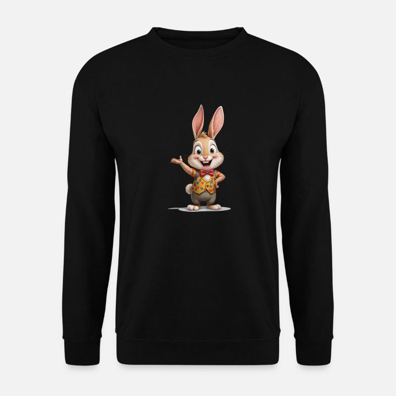 Glückliches Kaninchen - Unisex Pullover - Schwarz