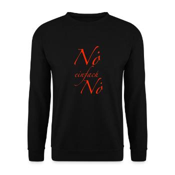 nö einfach nö - Unisex Pullover - Schwarz - Vorne - Alina (178cm) & Michal (187cm)