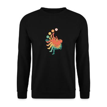 Fall Back Football Footballer Penalty Player - Unisex Sweatshirt - black - Front - Alina (178cm) & Michal (187cm)