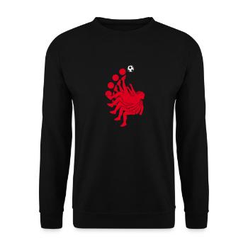 Fall Back Football Footballer Penalty Player - Unisex Sweatshirt - black - Front - Alina (178cm) & Michal (187cm)